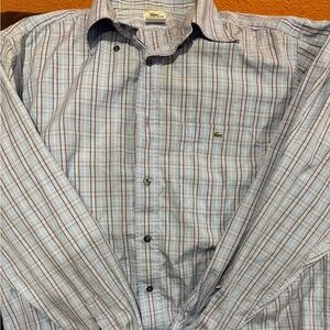 Lacoste Button Down Shirt Mens 44  XL 
Long Sleeve